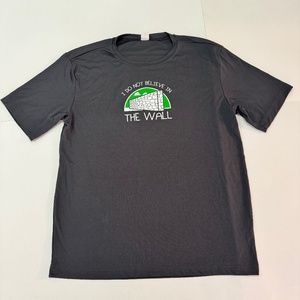 The Oatmeal - “I DO NOT BELIEVE IN THE WALL” ATHLETIC SHIRT - MEDIUM